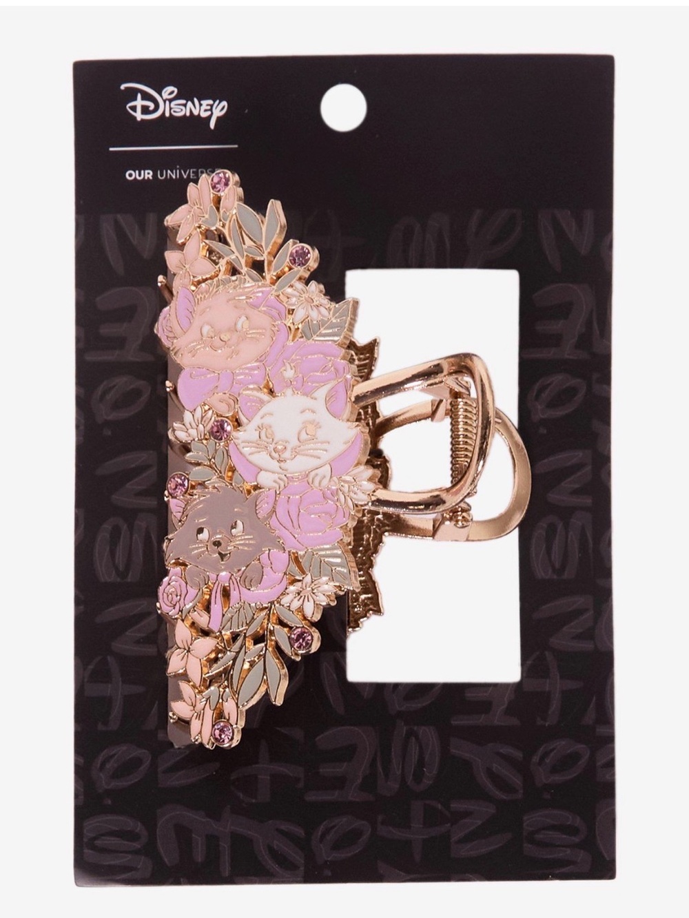 New Disney The Aristocats Kittens Floral Claw Clip